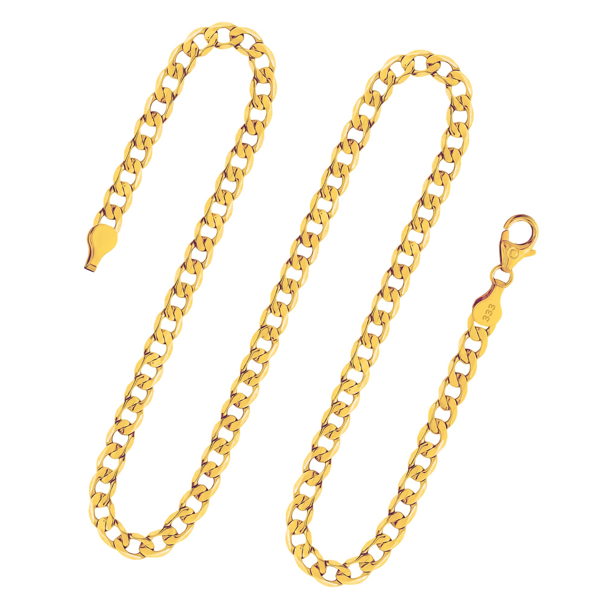 EDELIND 18K 14K Cadena hombre oro, 5mm cadena barbada, también 8K
