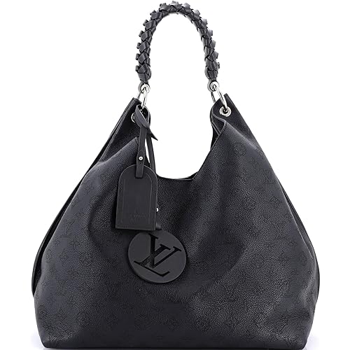 Louis Vuitton, Pre-Loved Carmel Hobo Mahina Leather, Black