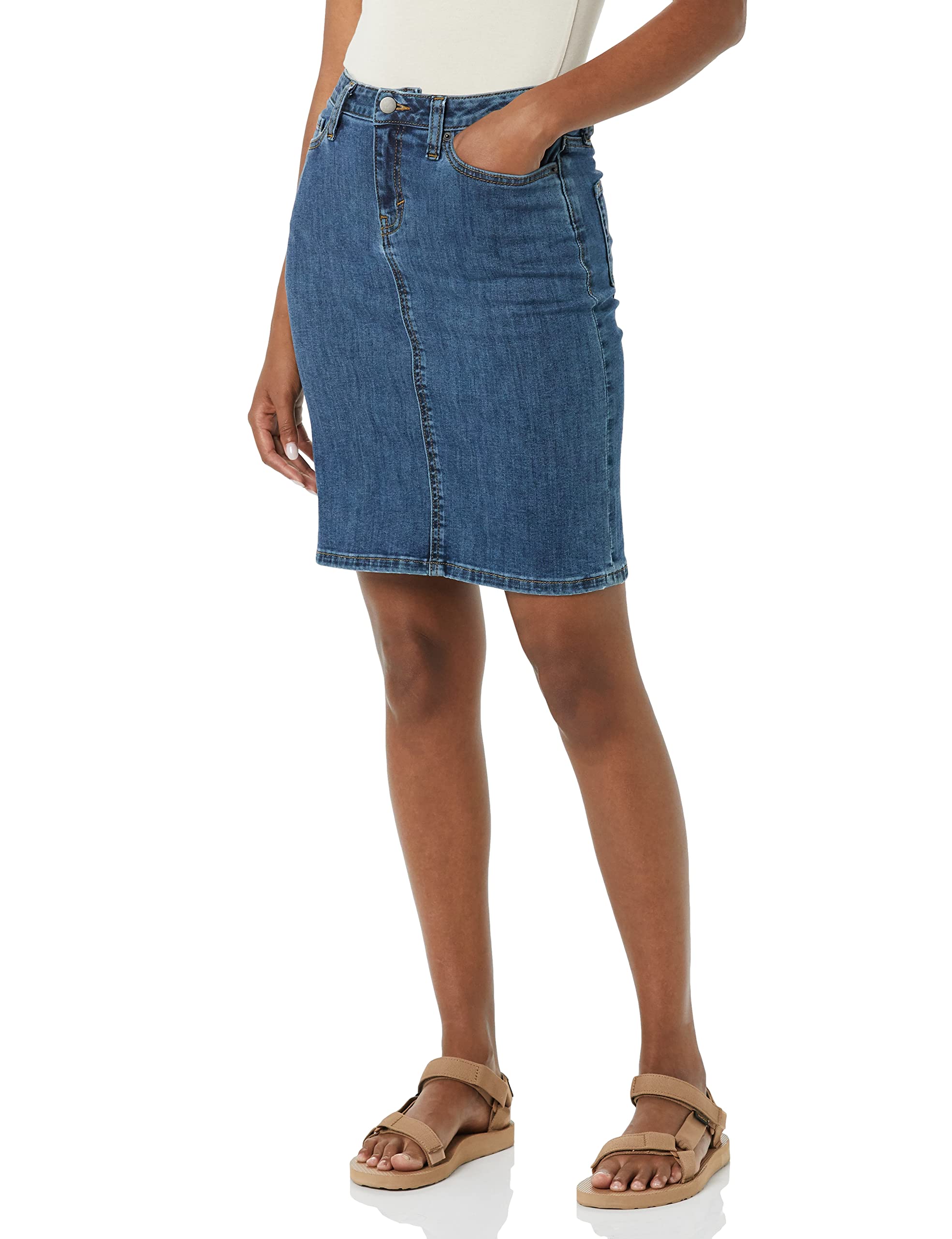 Amazon Essentials Gonna Classica a 5 Tasche in Denim (Taglie Forti Disponibili) Donna