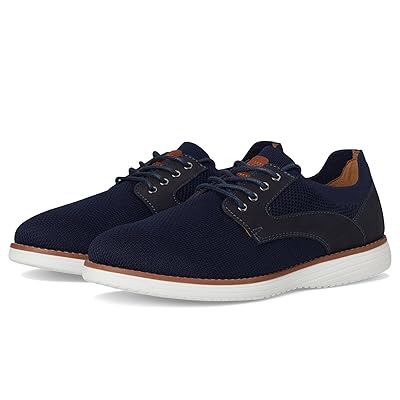 Johnston & Murphy Kids Upton Knit Plain Toe (Little Kid/Big Kid) Boys Shoes Navy Knit