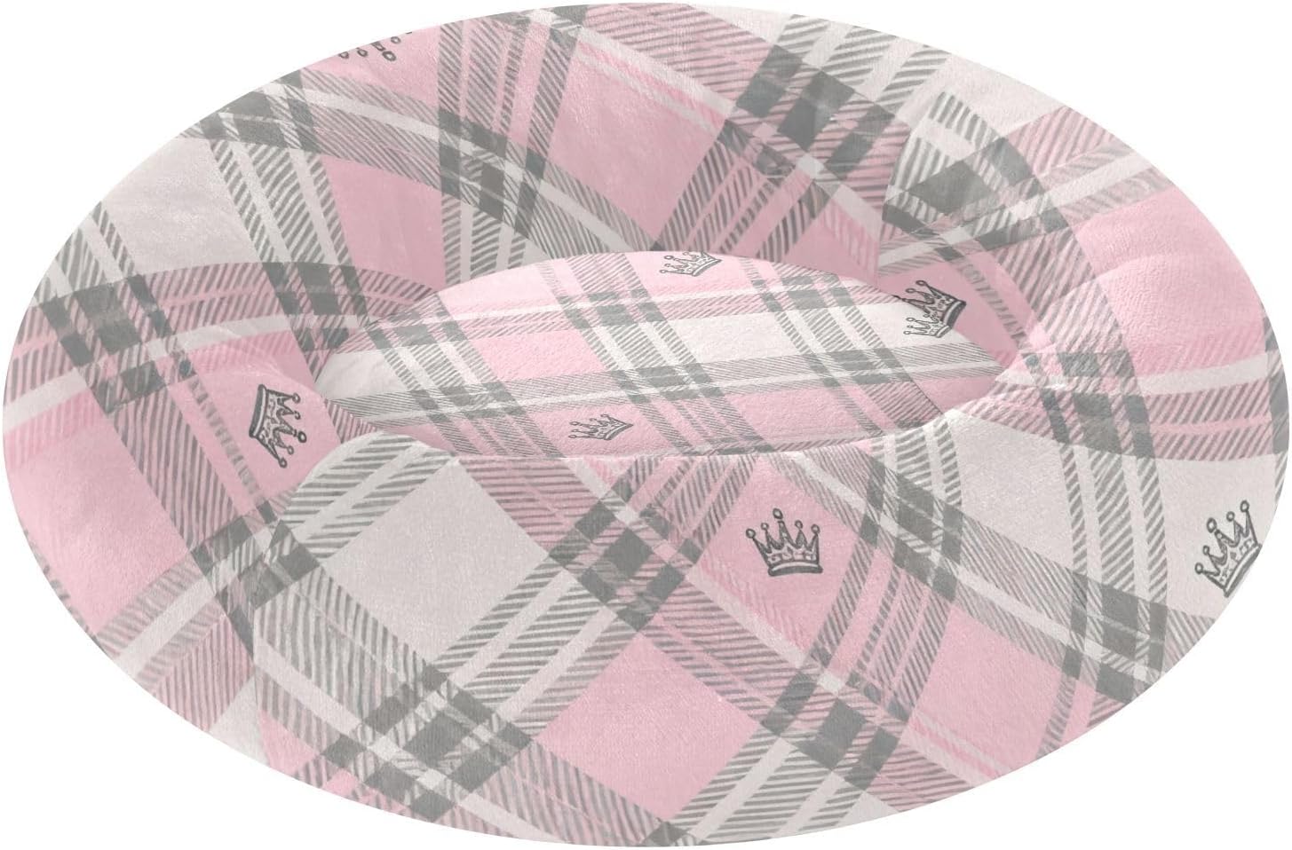 Crown Plaid Pattern Pet Dog Beds Relieve Stress fluffier Pillow Bed for Medium Size Pets Supplies