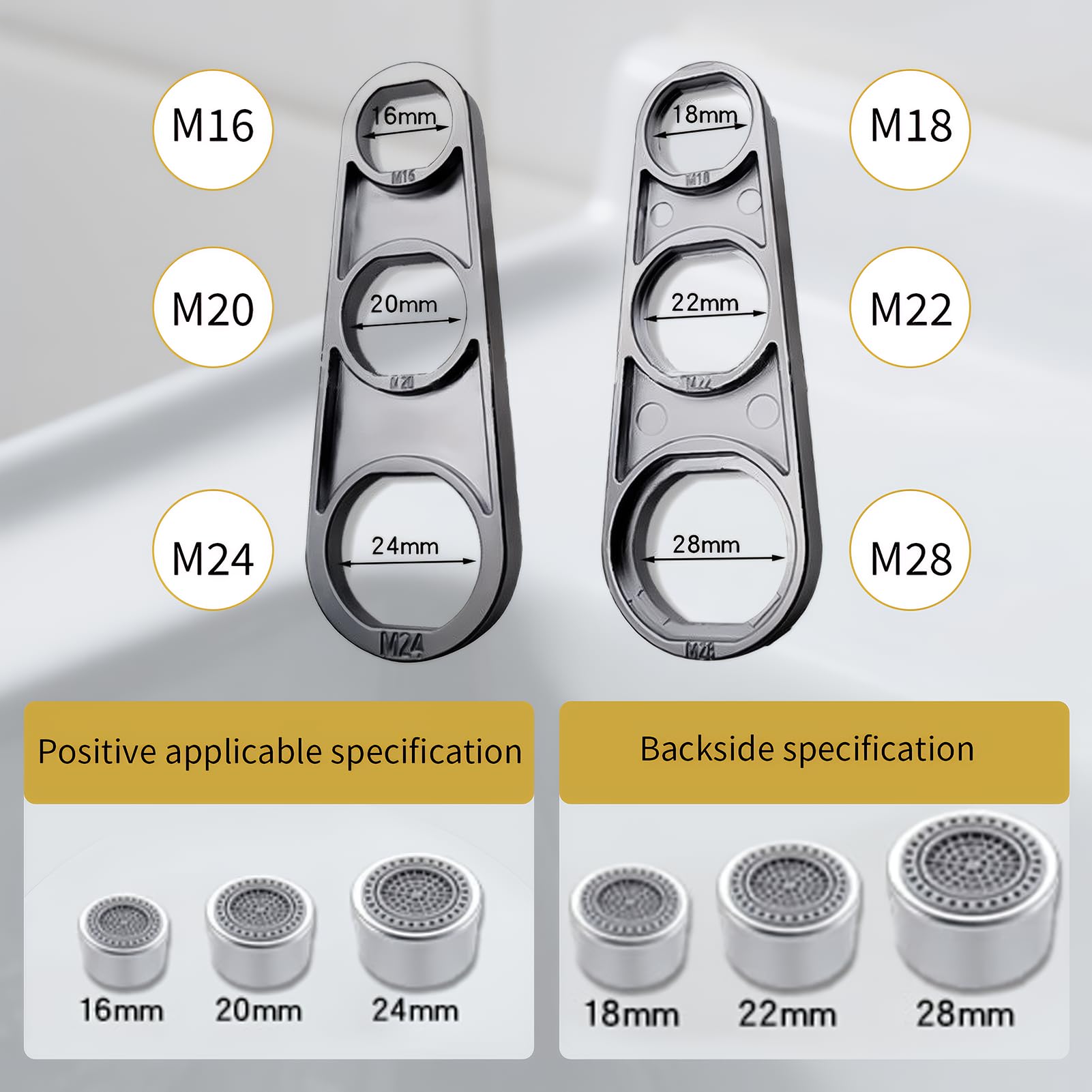 Perlator Schlüssel Wasserhahn Strahlregler Luftsprudler Universal Mischdüsen