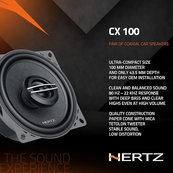 HERTZ Cento Series CX100 4 Two-Way Coaxial Speakers - Pair
