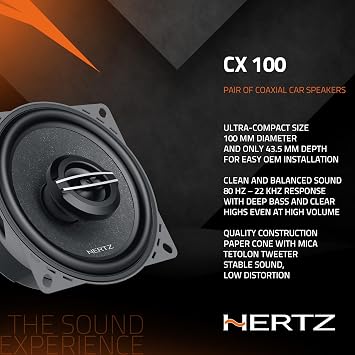 HERTZ Cento Series CX100 4 Two-Way Coaxial Speakers - Pair