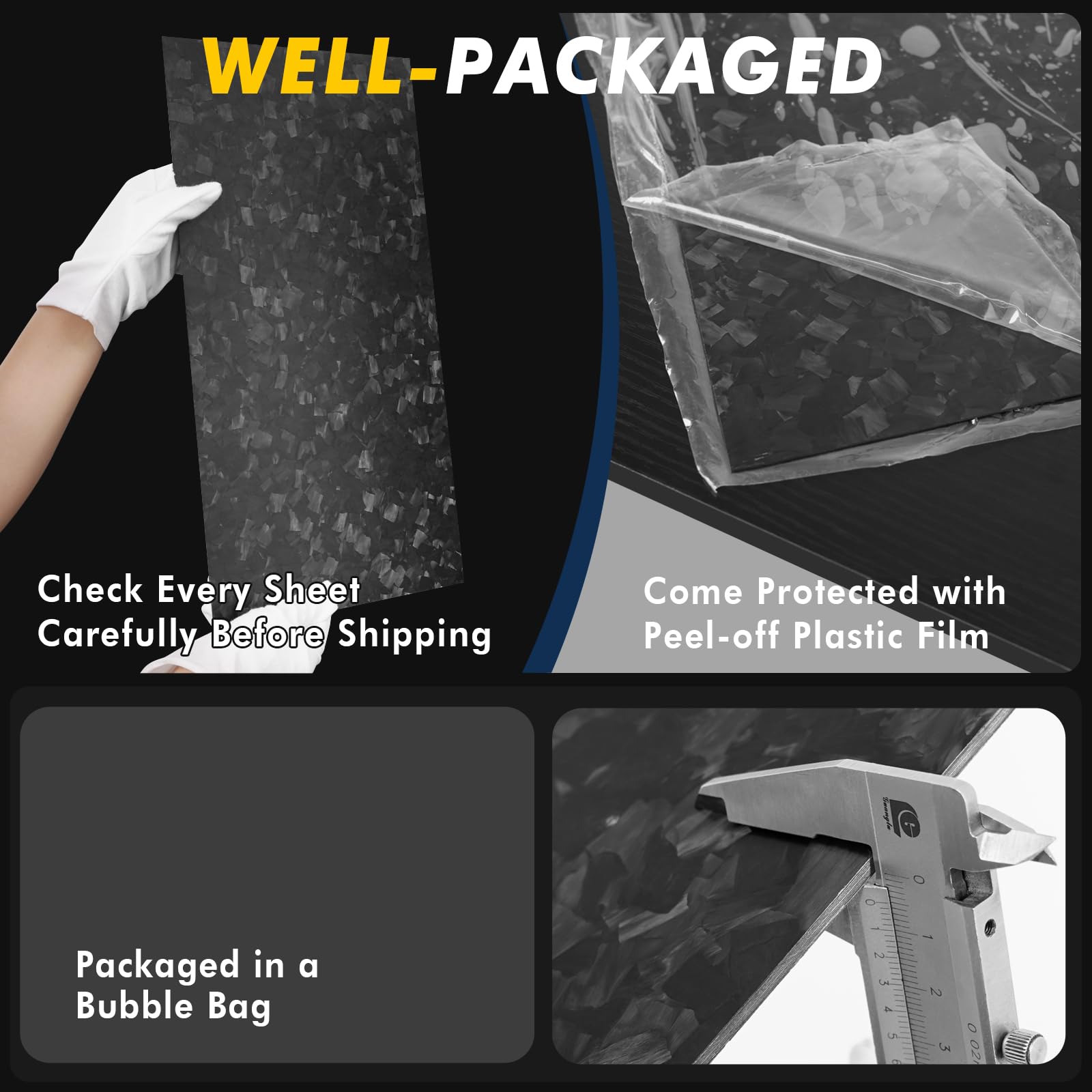 Genuine Carbon Fiber Sheet - Lightweight & Strong -5