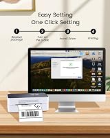 vretti Címkenyomtató USB - DHL Kompatibilis Szállítási Címkenyomtató 4x6 Méretben, Amazon, Etsy, Ebay, UPS Webshopokhoz, Windows/Mac Rendsze 4