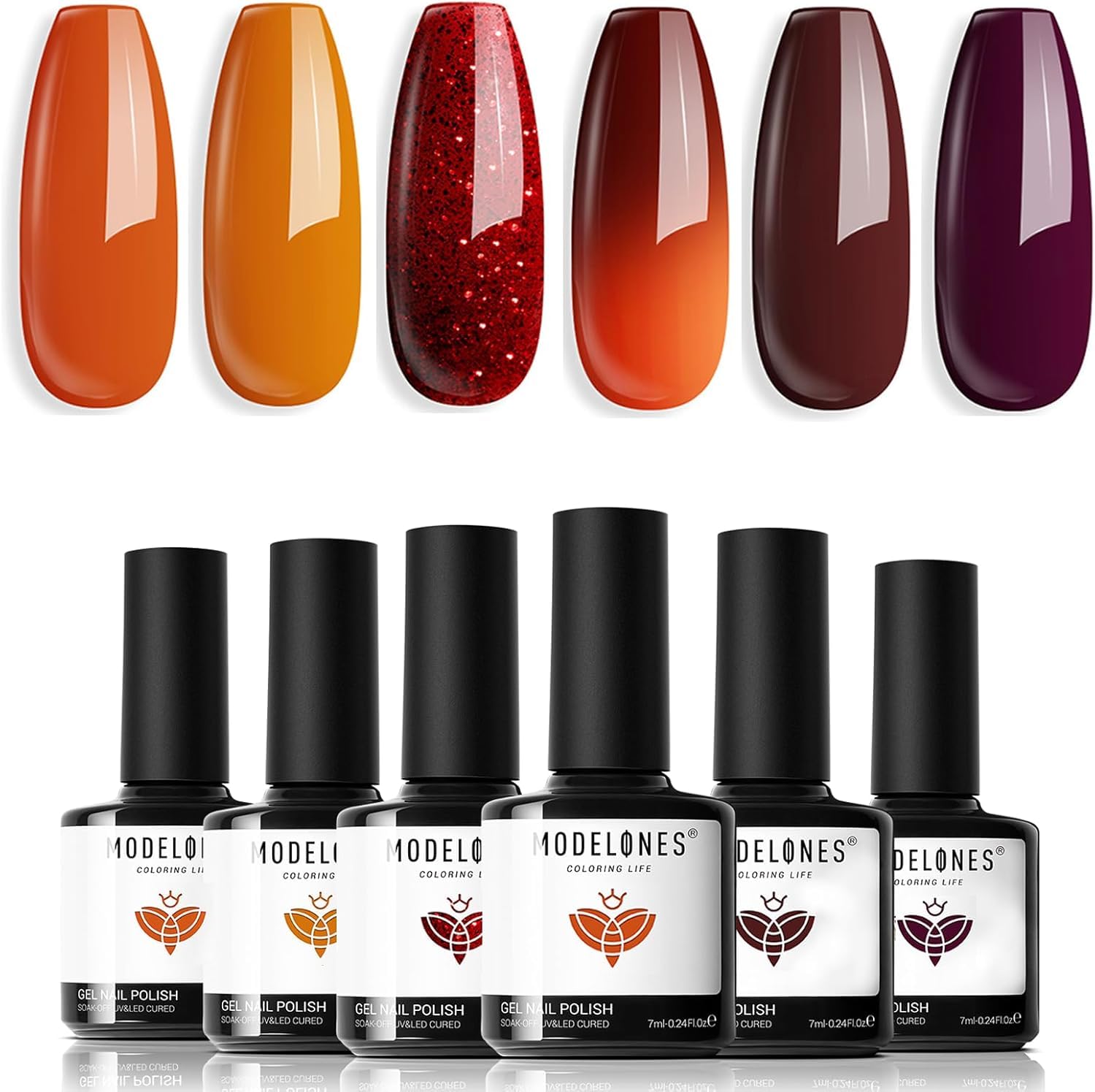 PN Selfcare Gel Nagellack Orange-Rot – Vegan, Abziehbar, Ohne Aceton, Für UV/LED Lampe