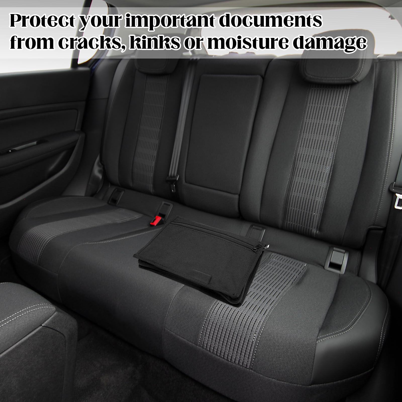 WiDream Carpeta De Coche, Organizador De Guantera, Bolsa De Almacenamiento Para Guantera De Coche, Funda Para Documentos De Vehículoscon Múltiples Compartimentos