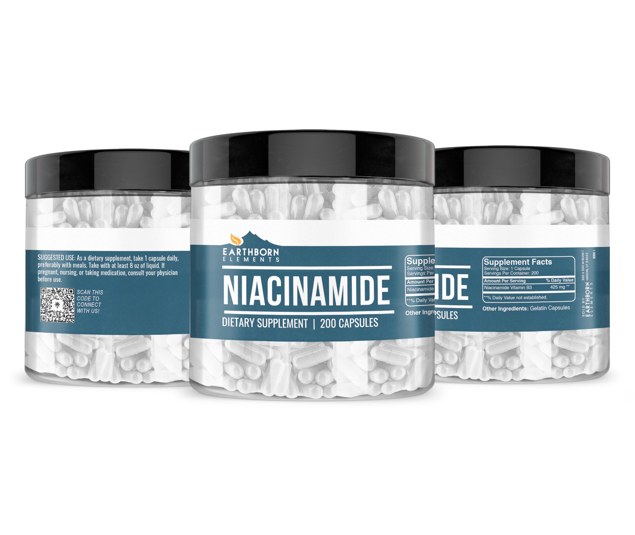 Earthborn Elements Niacinamide (Vitamin B3), Capsules, No Magnesium Fillers, No Flush — Amazon image 4