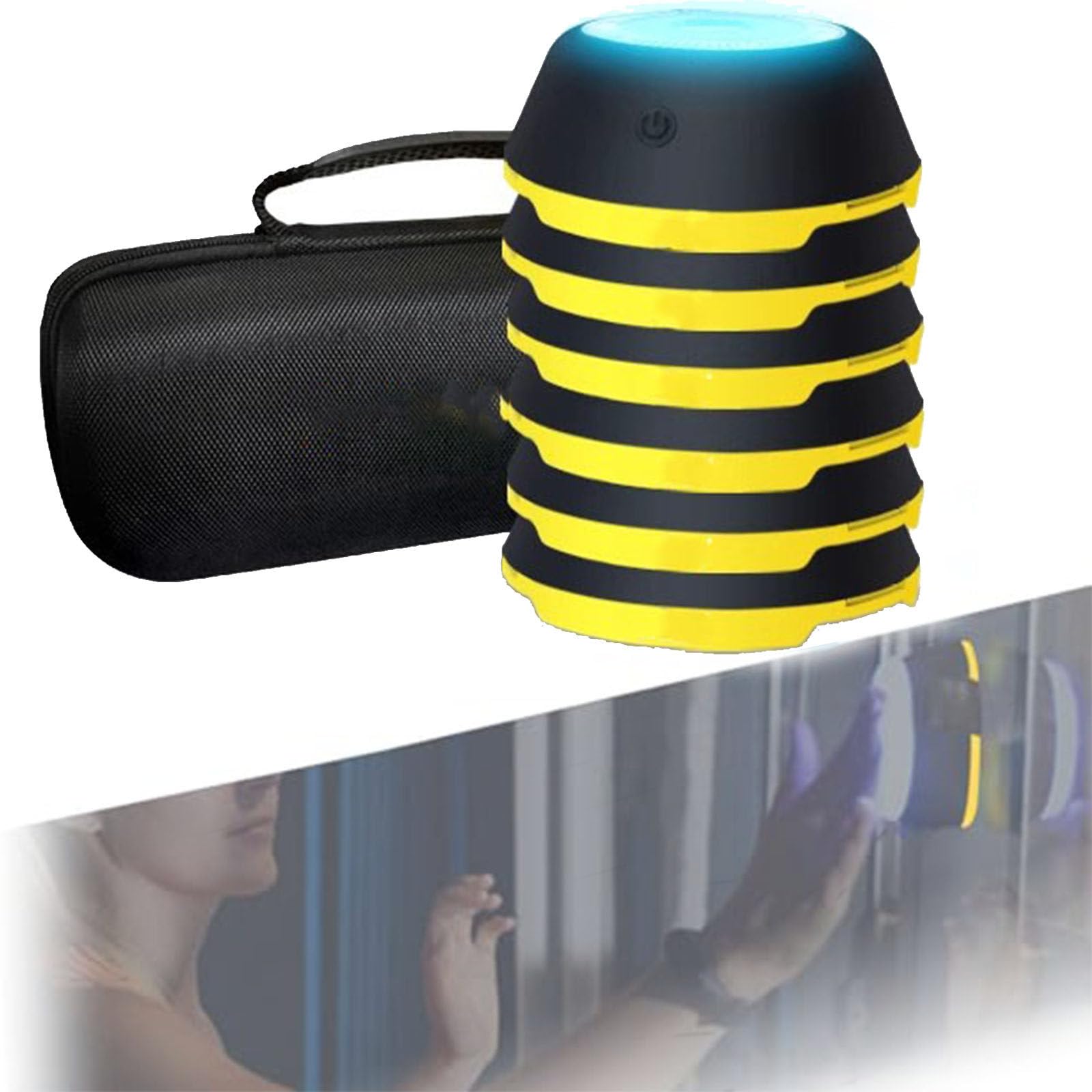 LjyAeono Agility Fitness Light, Reaction Training Light with APP, 29 Functions, Speed Agility Reaction Equipment, Support Multiple Languages 6lights