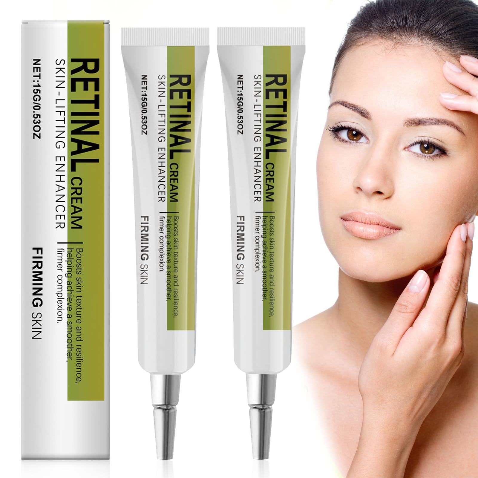 Retinal Shot Tightening Booster, 15ml Retinol Shot Tightening Serums, Face Skin Moisturizer, Retinal Mild Facial Care Liquid, Long Lasting Hydration (2pcs)