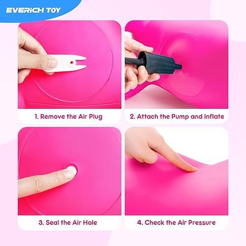 Miniatura 57 de EVERICH TOY Tolva de caballo hinchable de jirafa para niños pequeños, animales saltadores, caballos inflables para montar en gorila, juguetes