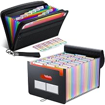 ThinkTex 26 Pockets Expanding File Folder & 12 Pockets Receipt Coupon Organizer