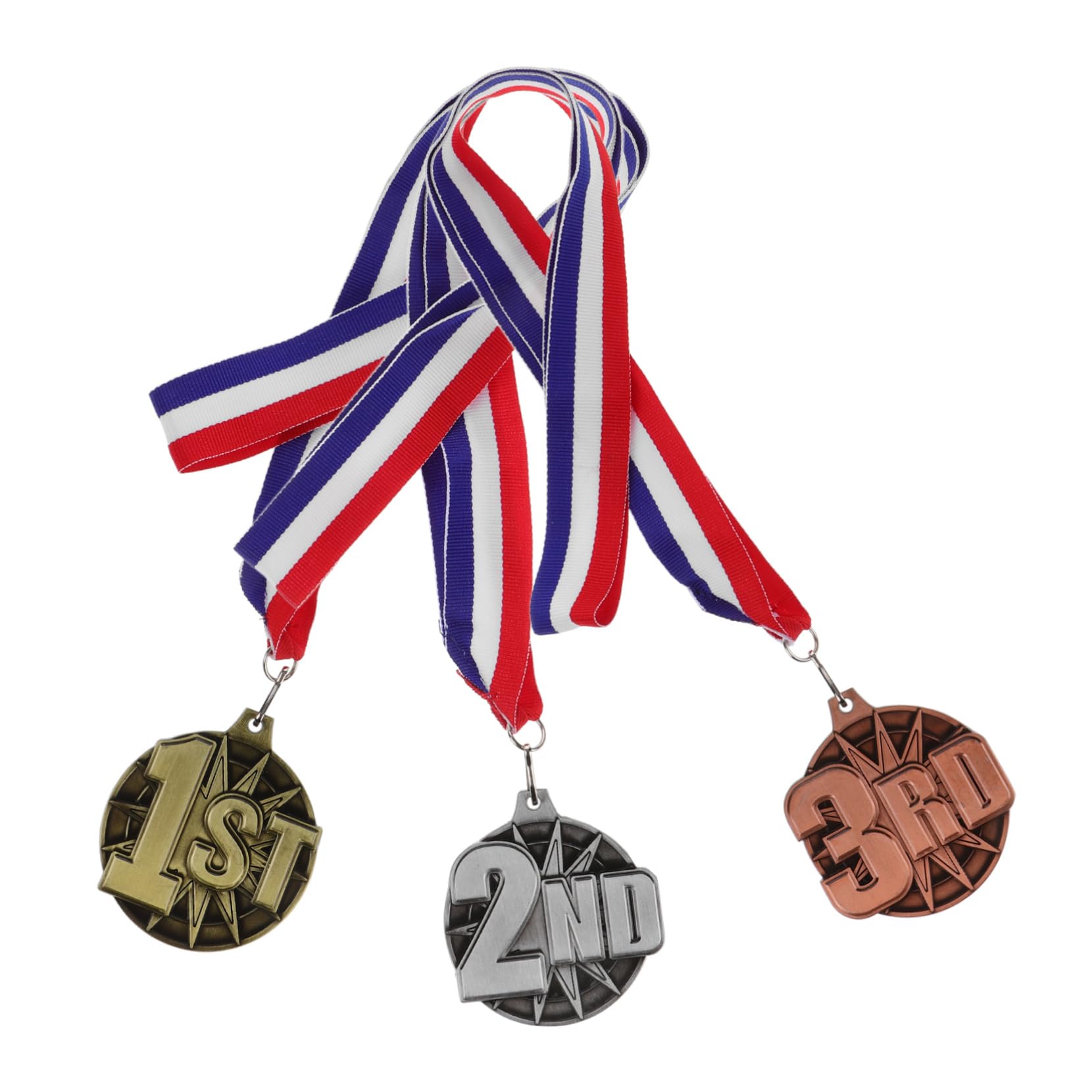 Mipcase 15piezas Medallas Colgantes para Competencias Deportivas De Medallas De Honor Cinta Reconocimiento para Estudiantes y Fiestas Deportivas