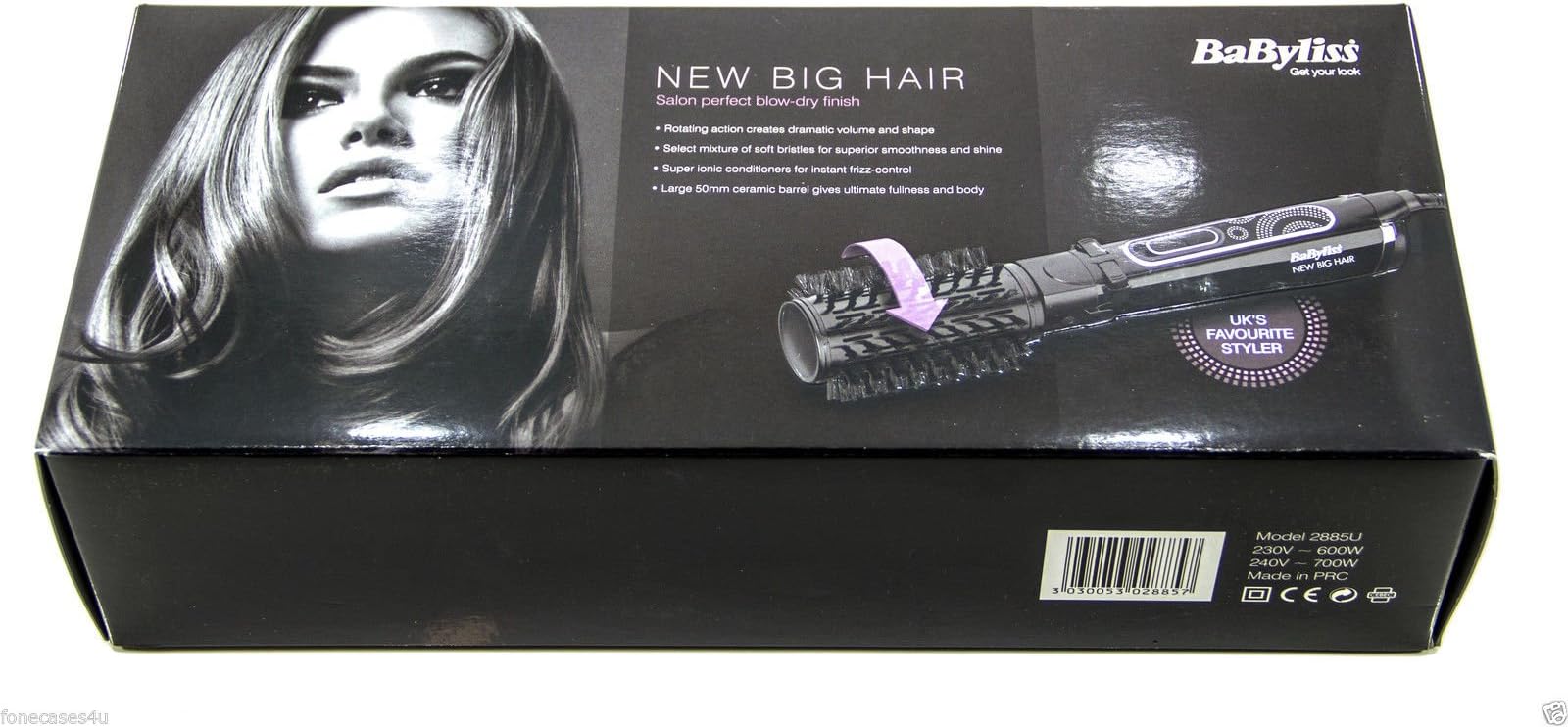 Hafsa Accessories BaByliss 2885U Big Hair Rotating Styler, Hair Dryer