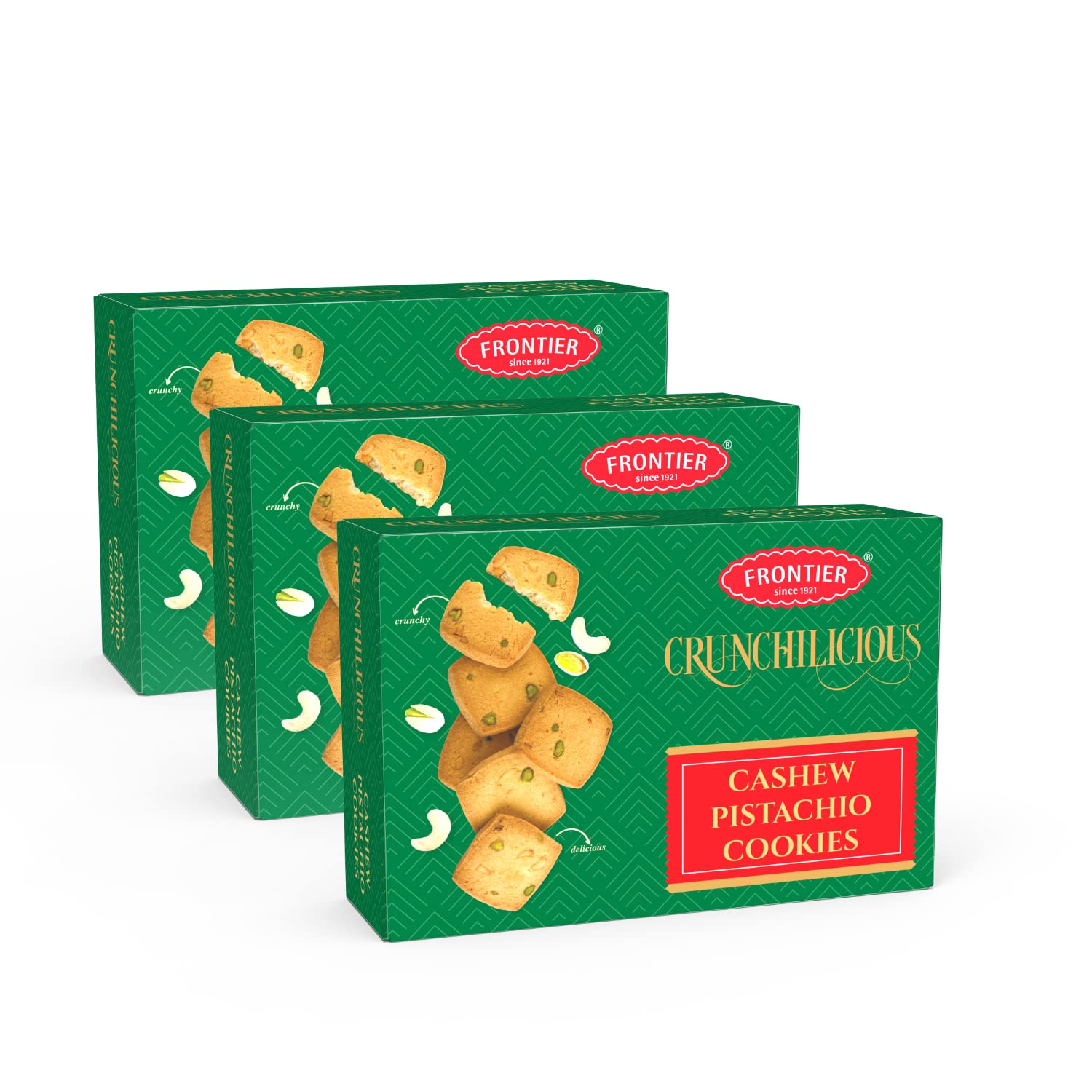 Frontier Biscuits Crunchy and Delicious Cashew Pistachio Cookies for