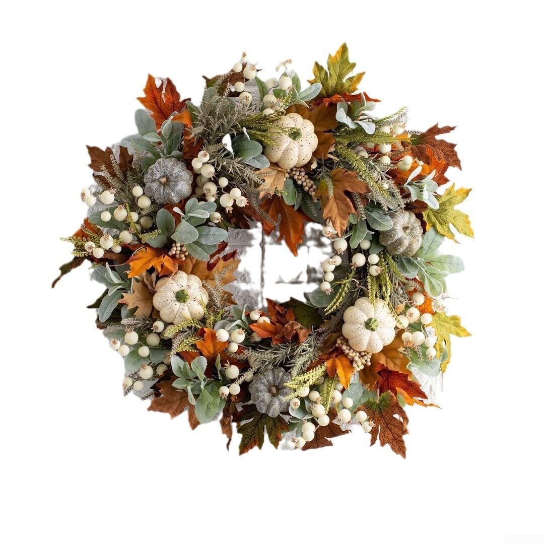 Ghirlanda di fiori artificiali, 35 cm, per Halloween, colore verde (C)