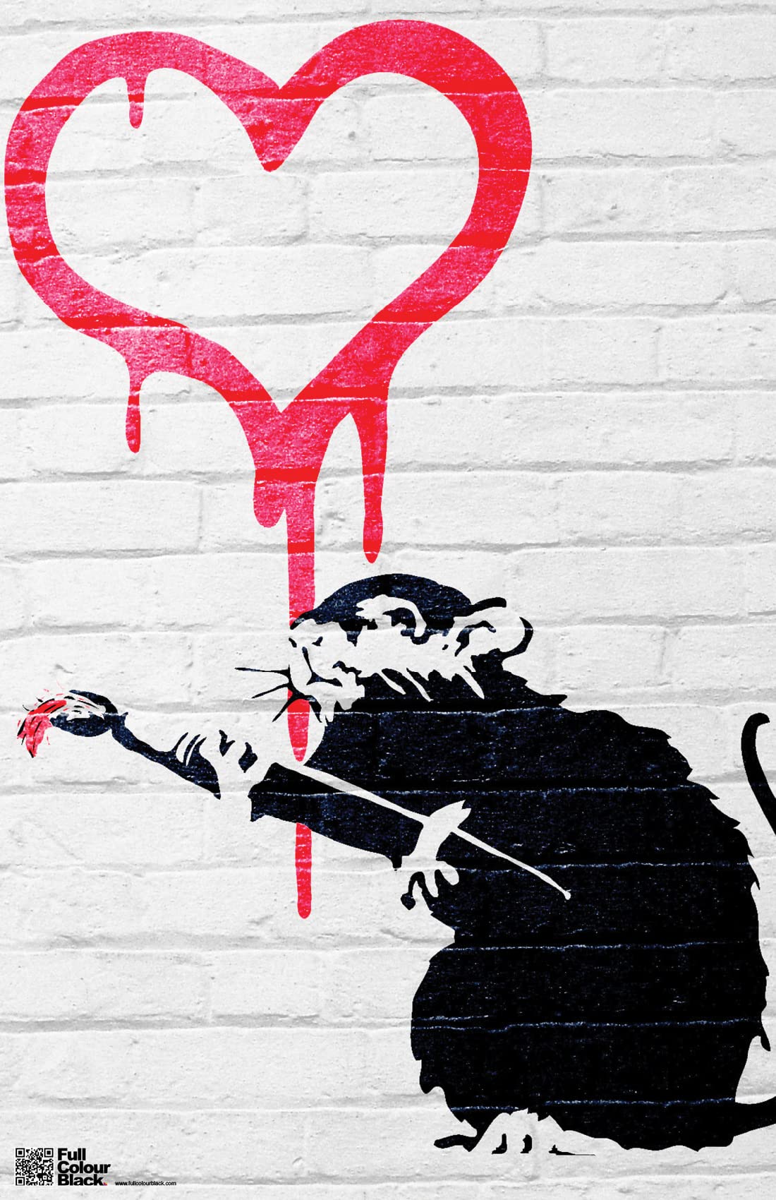 バンクシー LOVE RAT（RED Ver.） Amazon.com: Pyramid America Street Art Poster - Banksy Love