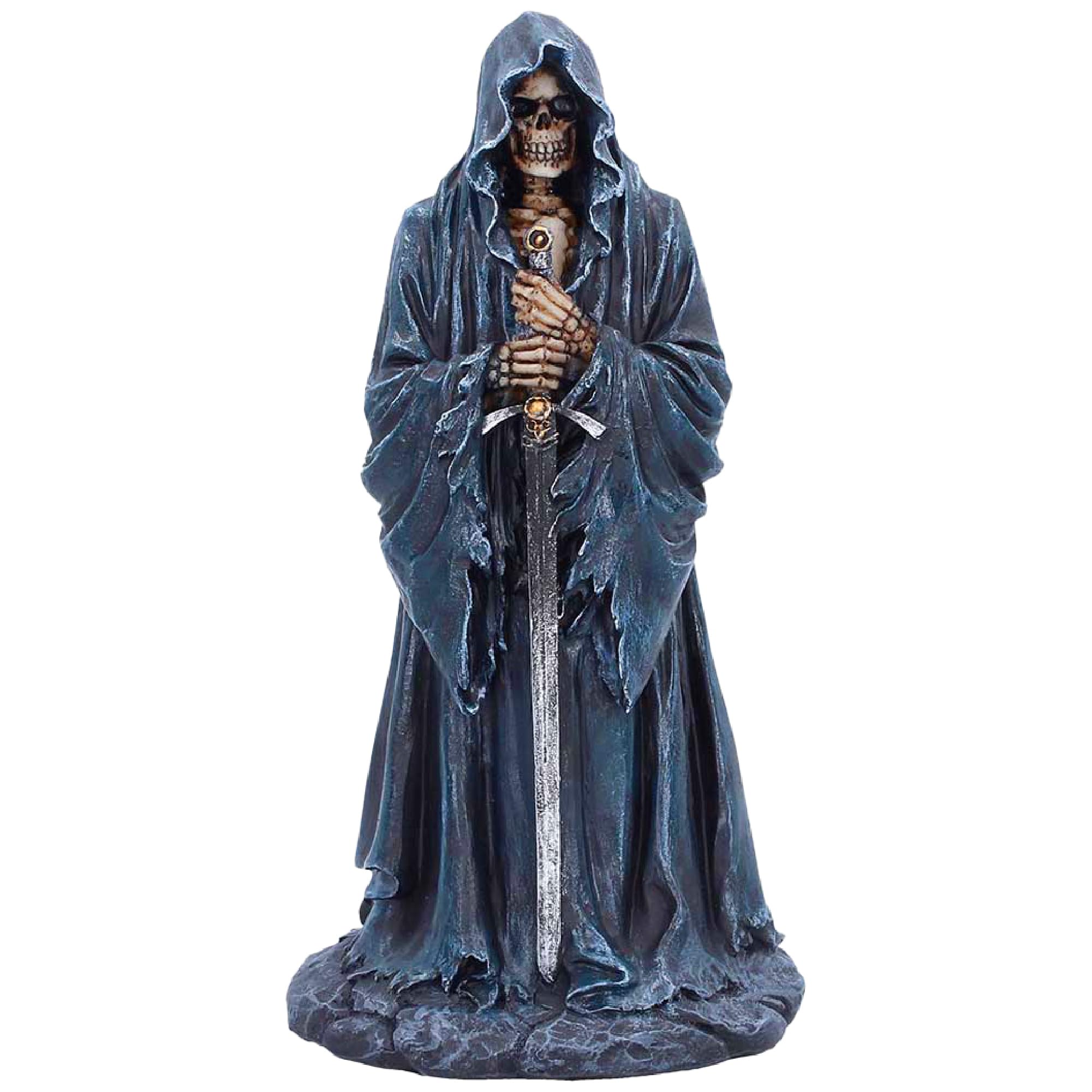 Nemesis Now Reaper’s Oath Figurine – Resin Grim Reaper Statue with Sword, Hand-Painted Gothic Decor, Dark Fantasy Symbolic Ornament