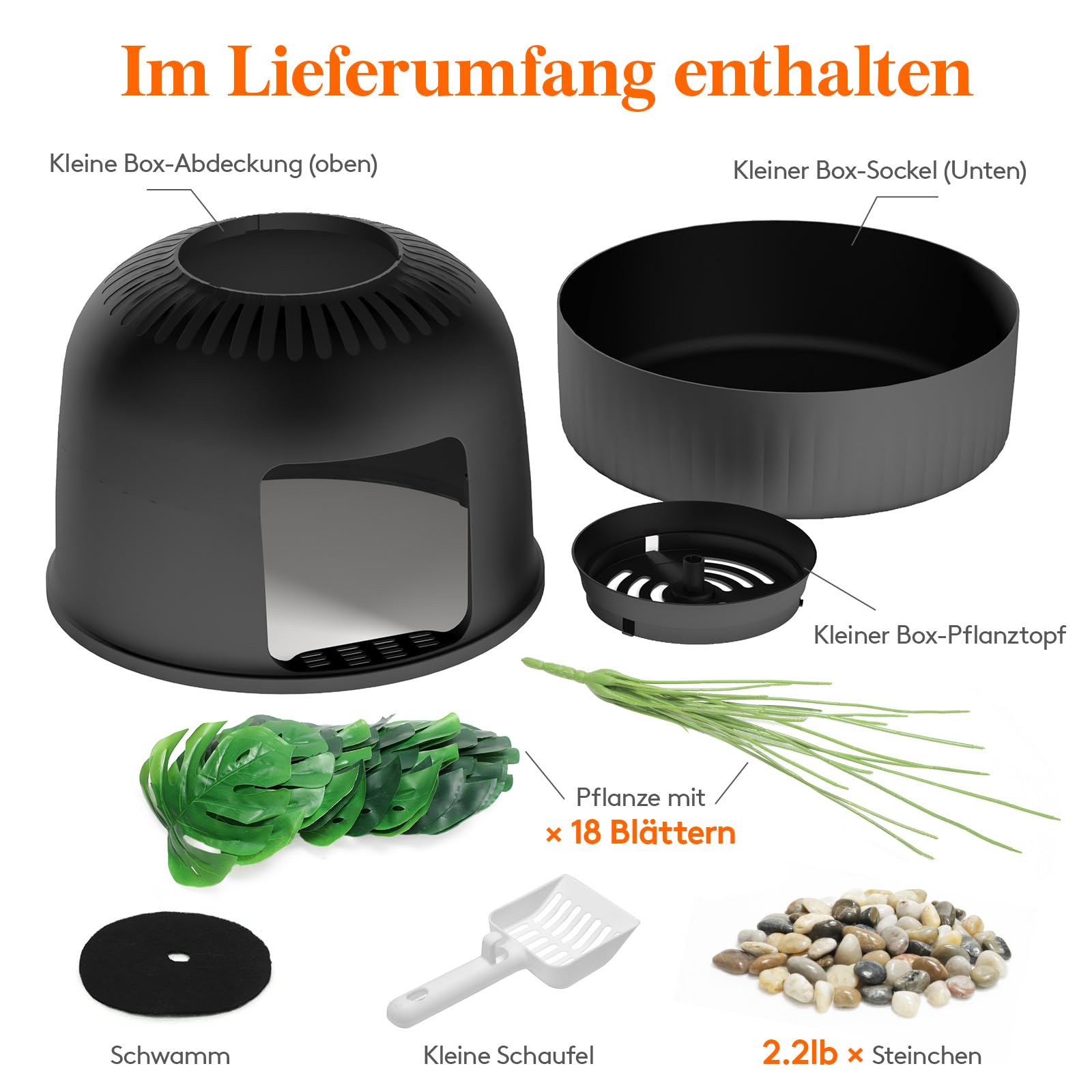 Lifewit Katzenklo Blumentopf mit Pflanze & Schaufel, Katzenklo Versteckt, Katzentoilette XXL mit Geruchskontrolle & Kohlefilter, Wohnzimmer, Schlafzimmer, Ecke, Schwarz