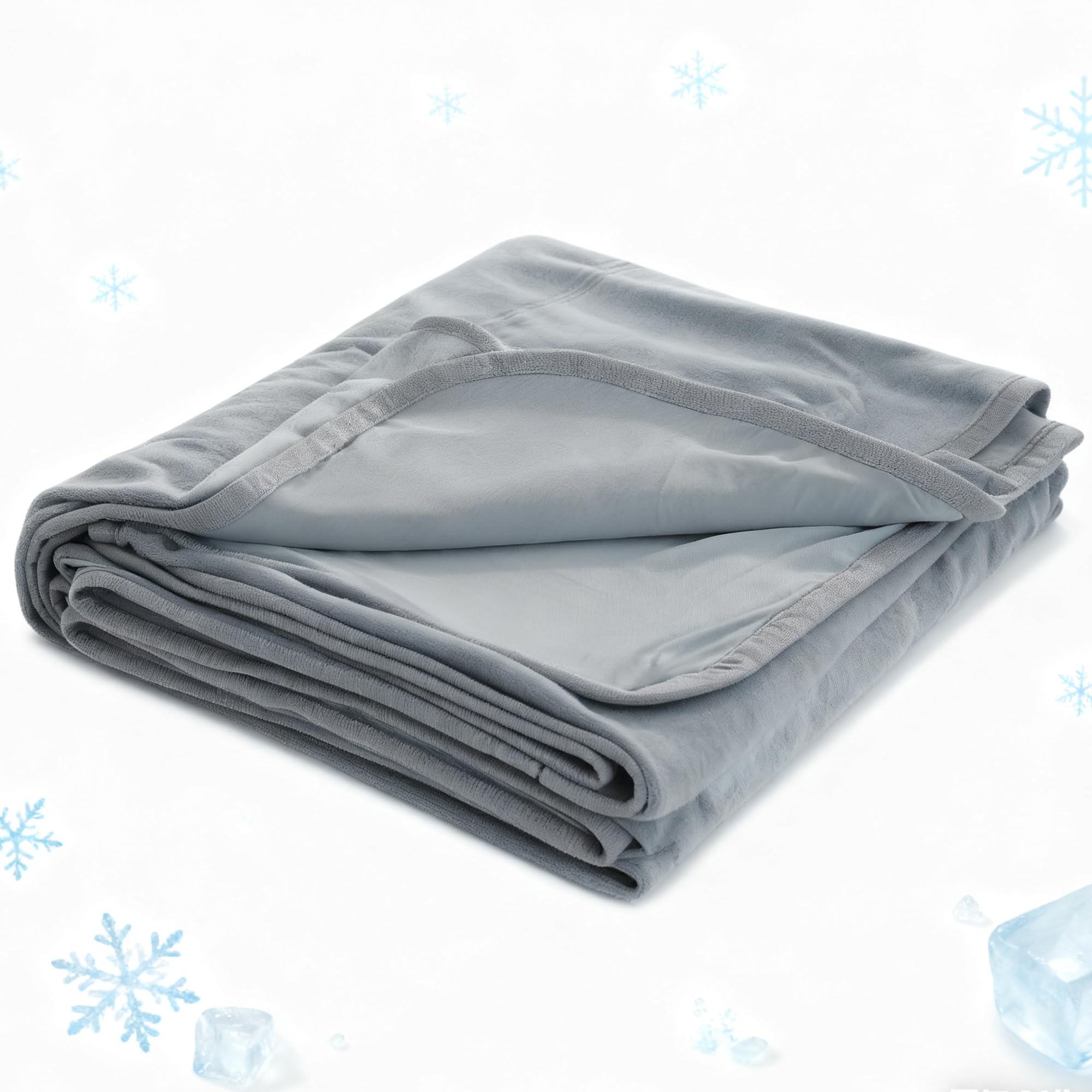 Winthome Cooling Blanket, Double-Sided Throw Blanket with Japan Q-max>0.4 Cooling Fiber fo...