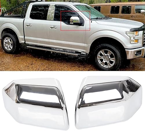 Miniatura 7 de HECASA Tapas de repuesto para espejo superior de la mitad superior compatibles con Ford F150 2015-2020 (negro, par)
