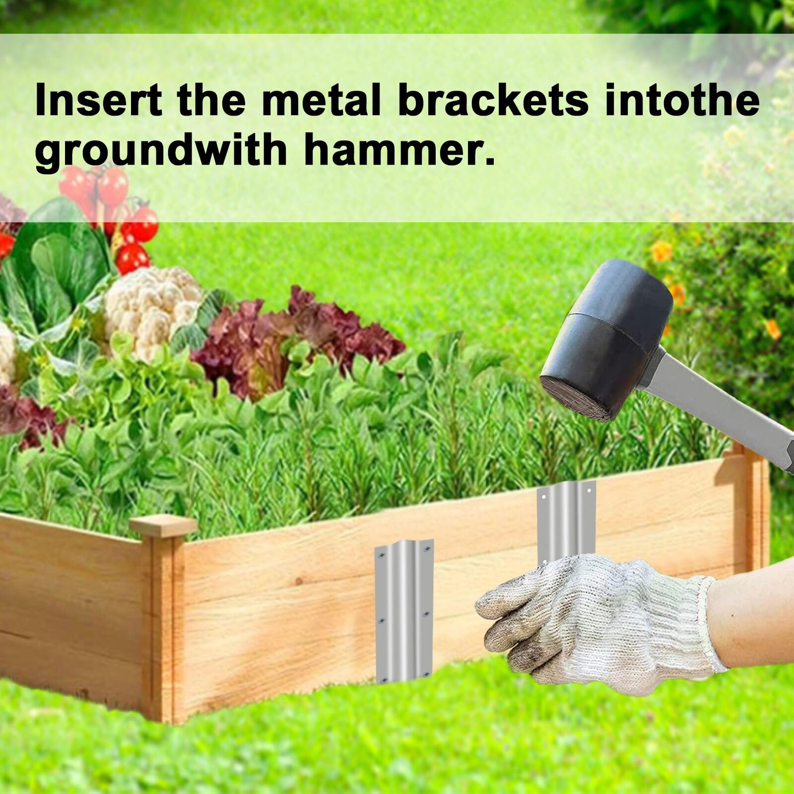 10 pack Sleepers Brackets, Sleeper Stakes for Driveway Heavy Duty Galvanised Steel Railway Sleeper Bracket - Image 3