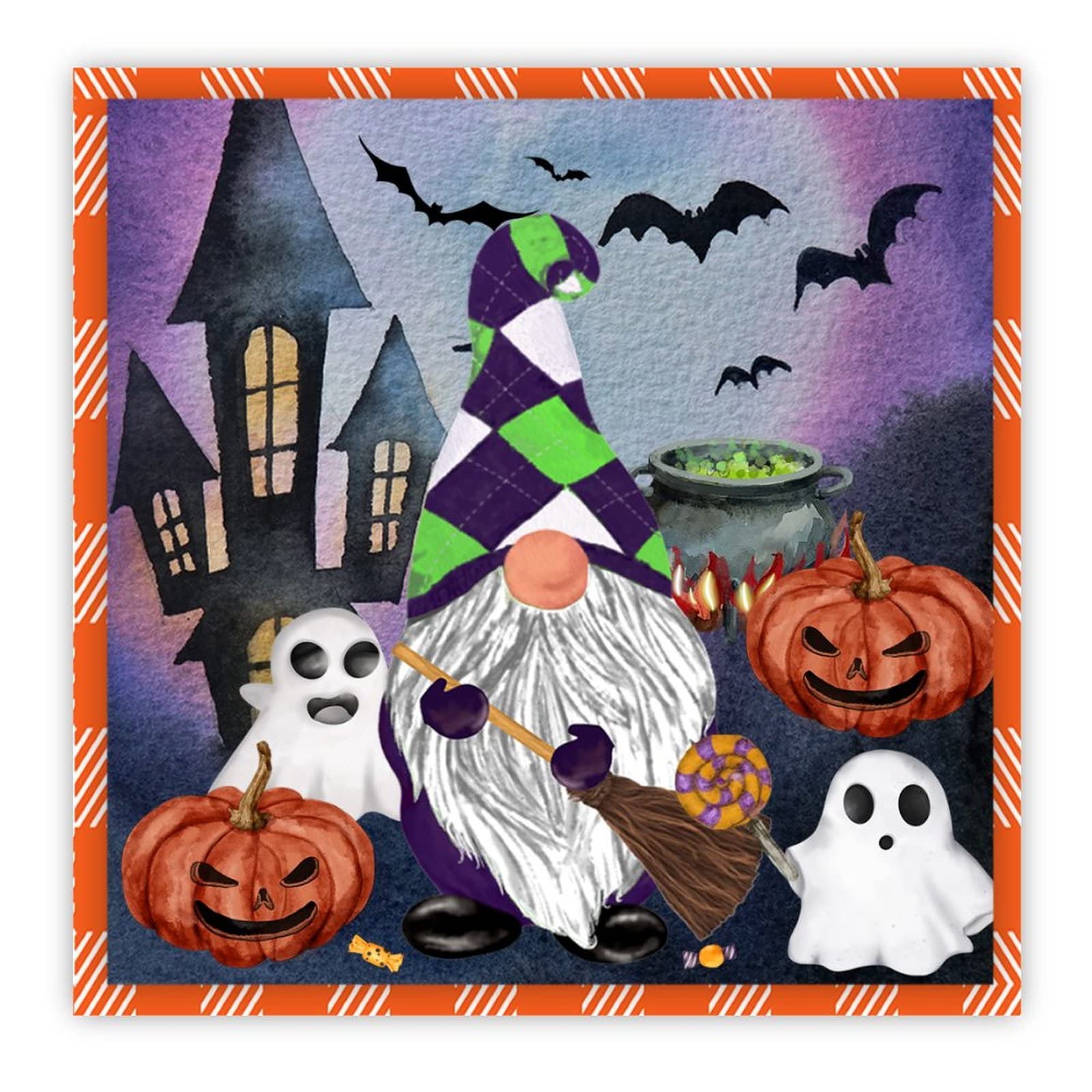 Plaque en bois Halloween pour salon et cuisine ambiance château d'horreur