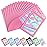 Funfery 100 pcs Pink Smell Proof Mylar Holographic Bags Packaging Bags,Clear Resealable Odor Proof Bag Foil Pouch Bag for Food Storage,Lipgloss,Jewelry,Eyelash Packing for Small Business(3.1x5.1In)