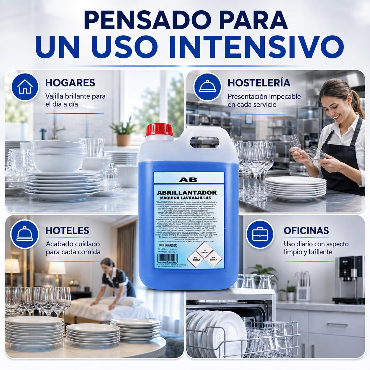 1 Klarspüler für die Spülmaschine, 10 l, sauber, trocken und glänzend