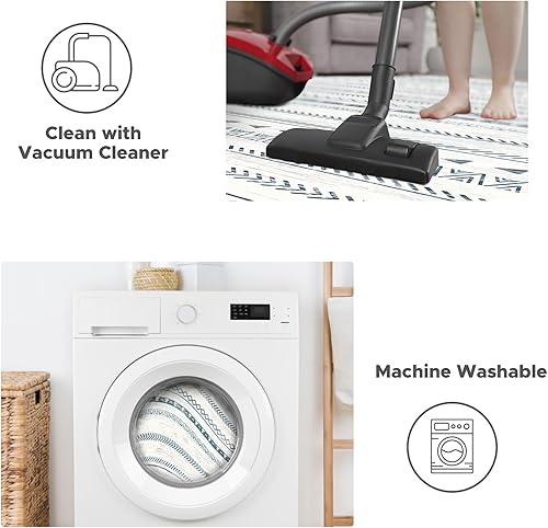 Miniatura 6 de Alfombras de 5 x 7 pies para sala de estar, alfombras antideslizantes lavables, grandes, modernas, suaves, para dormitorio, decoración de enrejado,