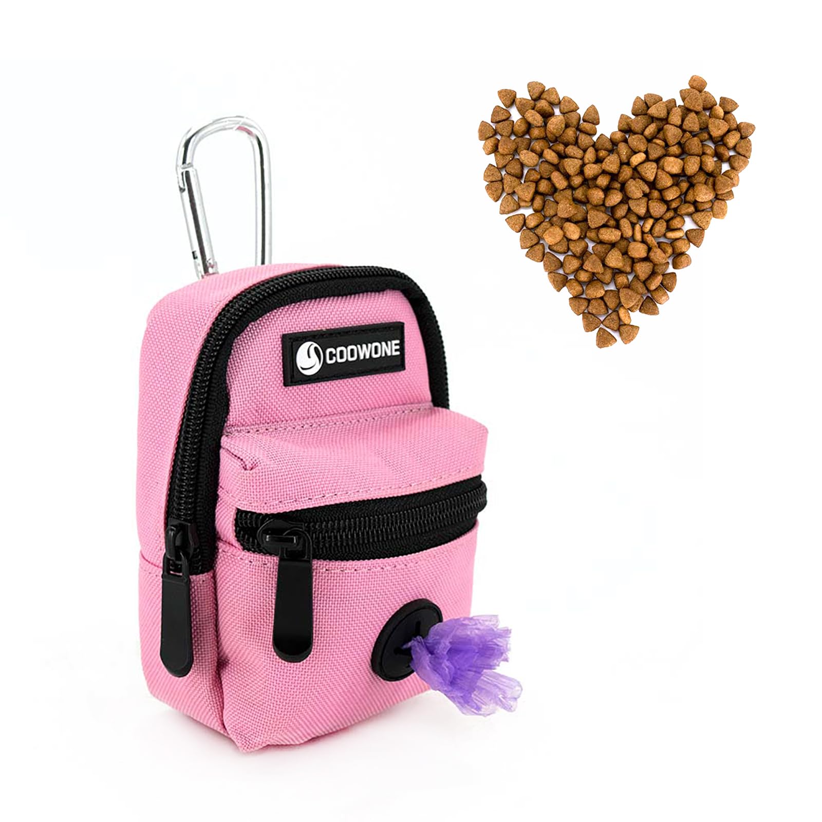 Dog Treat Pouch Dog Poop Bag Holder for Leashes, Pets Snack Container With Inner Small Bag, Puppy Supplies Perfect for Training and Walking - Hands Free Dog Waste Bag Dispenser -Dog Travel Accessories