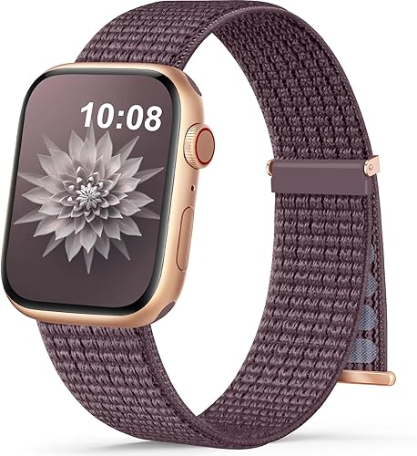 OHOTLOVE Correa de nailon compatible con Apple Watch Band de 1.496 pulgadas, 1.575 pulgadas, 1.614 pulgadas, 1.654 pulgadas, 1.732 pulgadas, 1.772