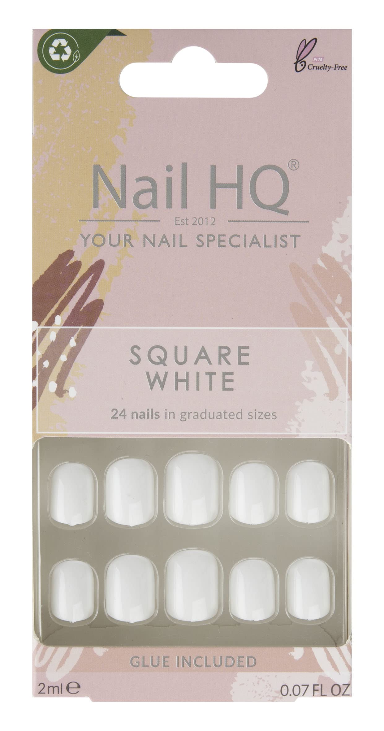 Nail HQ Square White Nails