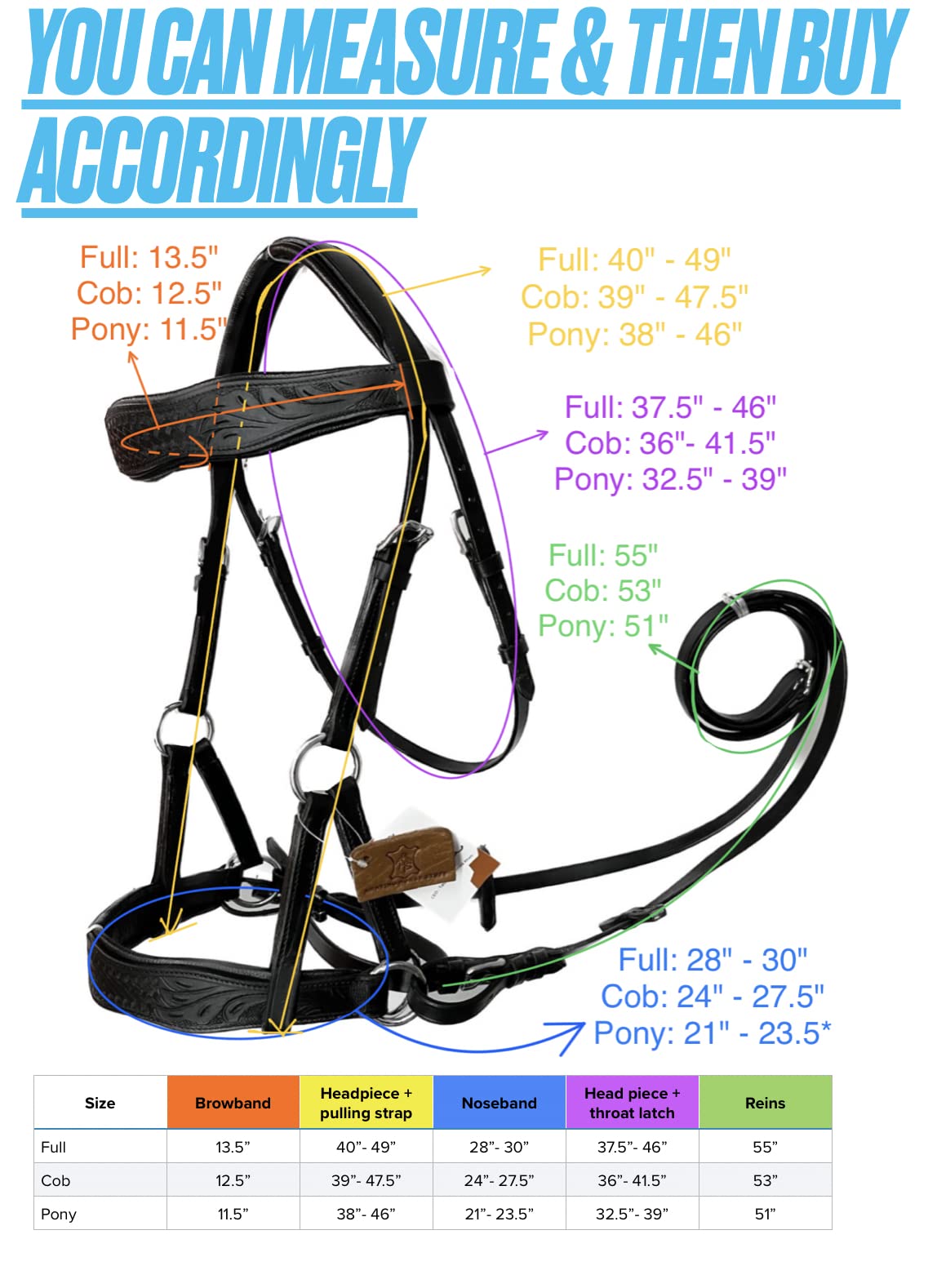 AMAZING HORSE STUFF Sidepull Bitless Bridle with Designer Hand Carving On Brow & Noseband Curved Shaped Black (Full, Cob, Pony) (Cob)