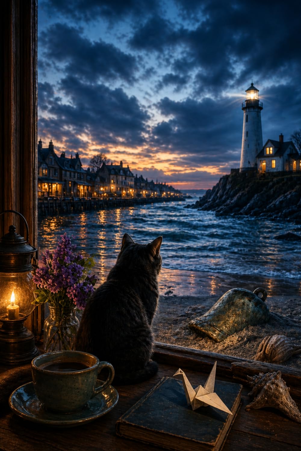 The Shadow Beneath the Shore: A Purring Cup Mystery (A Purring Cup Mystery Series)