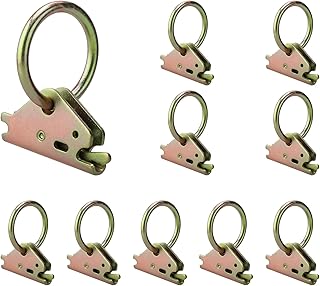 Mono-gatari 10Pack E-Track O Ring Tie Down Anchors E Track Accessories, Secure Cargo in Enclosed/Flatbed Trailers, Trucks for Pickup Trucks/Flatbed Trailers/Steel