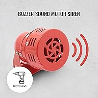Vista 4 de Sirena de timbre de bocina de motor de 12 V, decibelios de seguridad (116 decibelios), sirena MS-190 para el hogar, áreas residenciales, industrias
