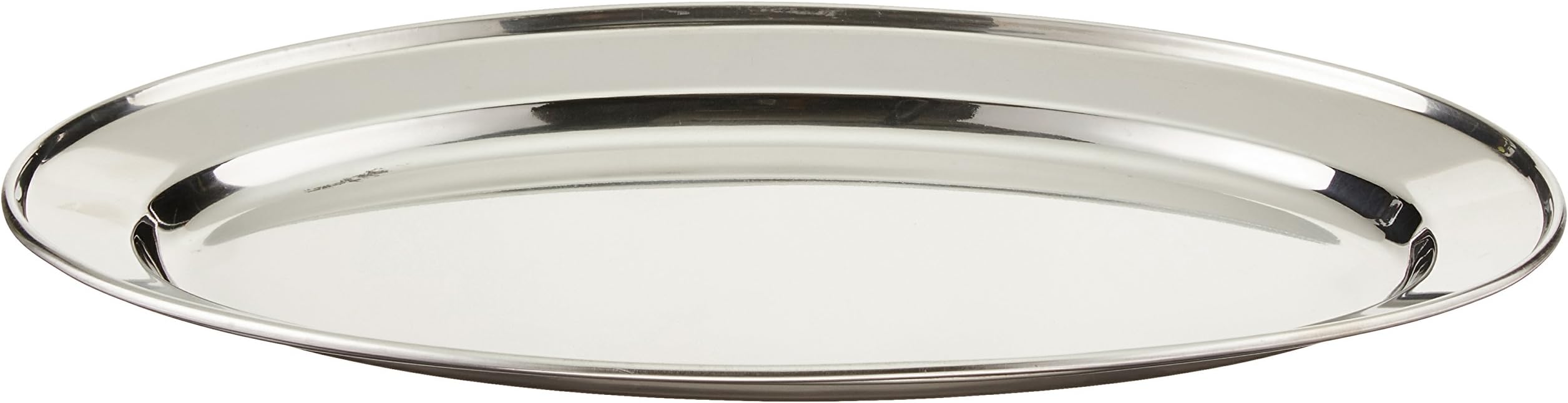Winco OPL-14 Stainless Steel Oval Platter, 14-Inch by 8.75-Inch