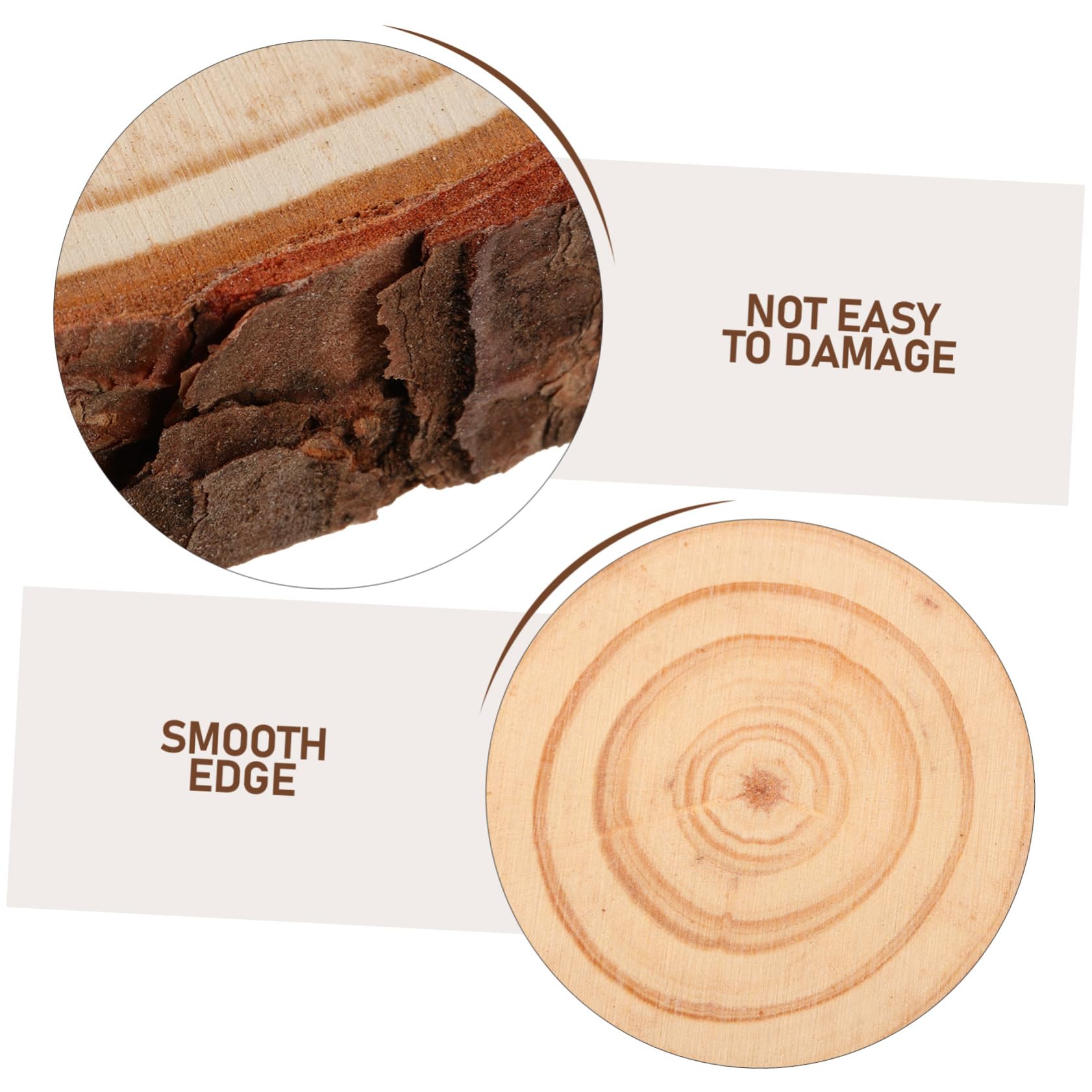 Homoyoyo 5 Stück Naturholzscheiben mit Rinde Robuste Holzkreise für Diy Bastelprojekte Tischdekoration Hochzeit und Weihnachtsdeko Vielseitige Holzscheiben für Kreative Gestaltung