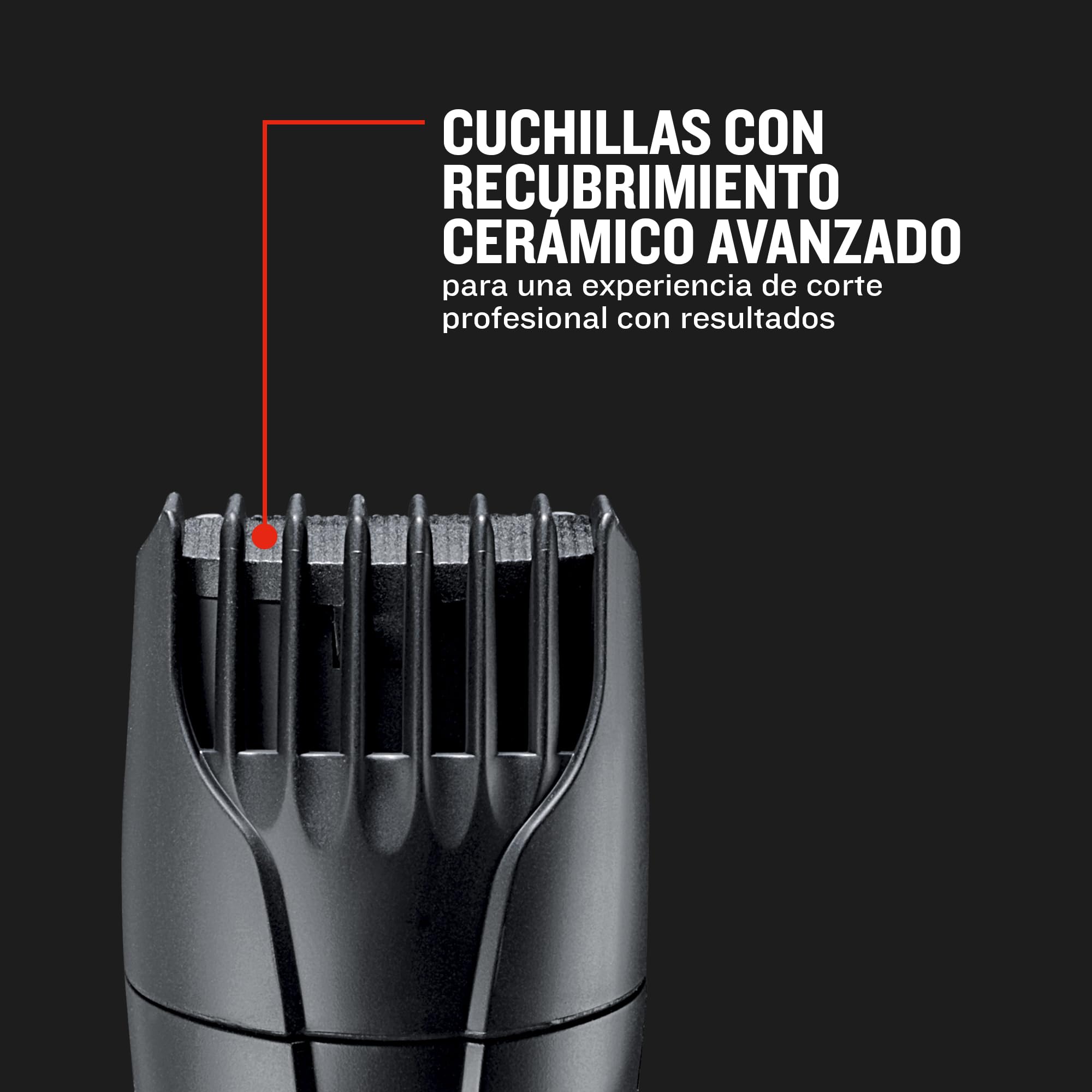 Remington Recortadora de Barba Ceramic Beard, Barbero con Cable e Inalámbrico, Cuchillas Cerámica, 9 Ajustes de Longitud, Rueda Zoom Ajuste de Longitud, 40 min Autonomía, Indicador Carga, MB320C
