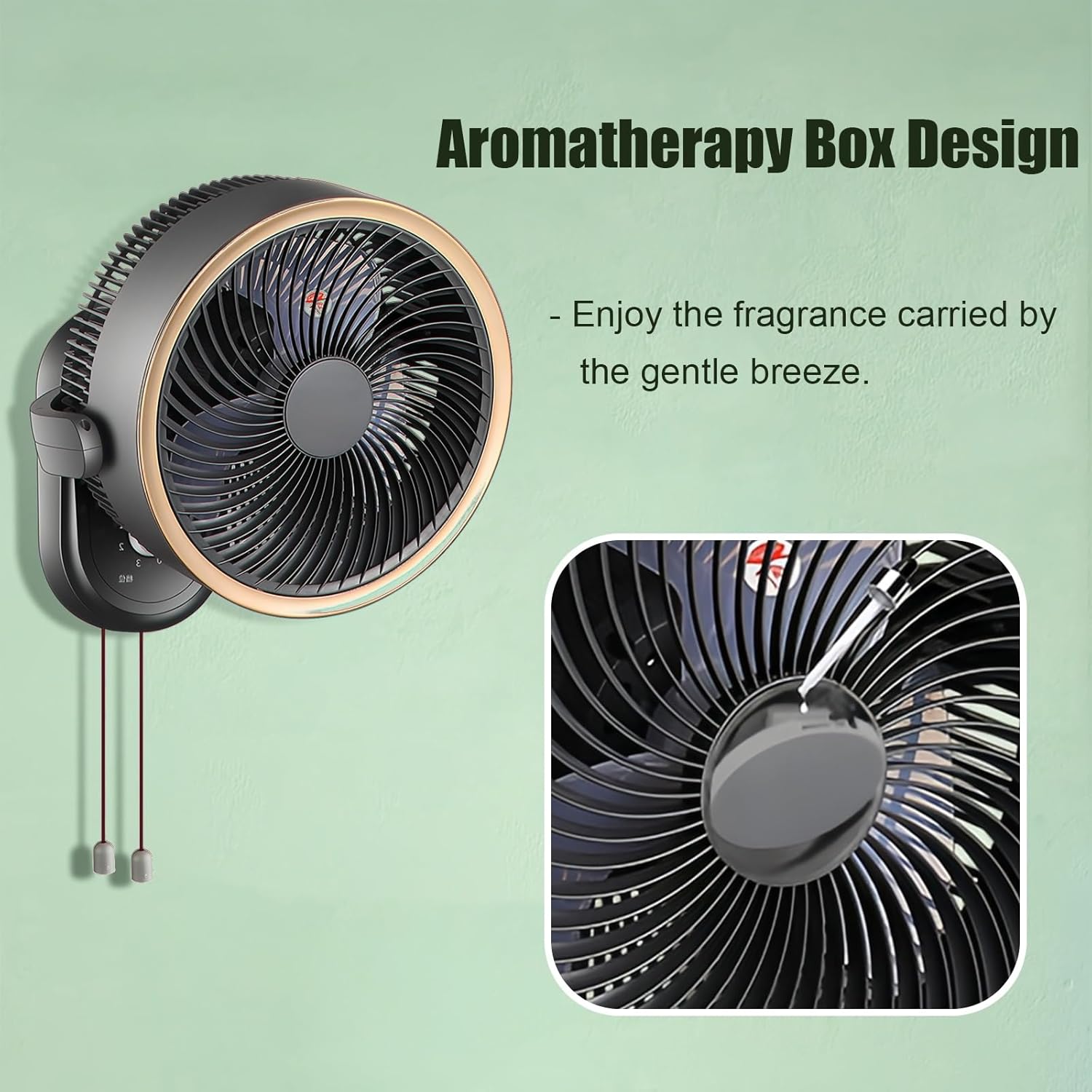 Oscillating Wall Fan - 3 Speed High Velocity, 120° Oscillation, Adjustable Head, Quiet Cooling, Easy Installation - Ideal for Summer Use