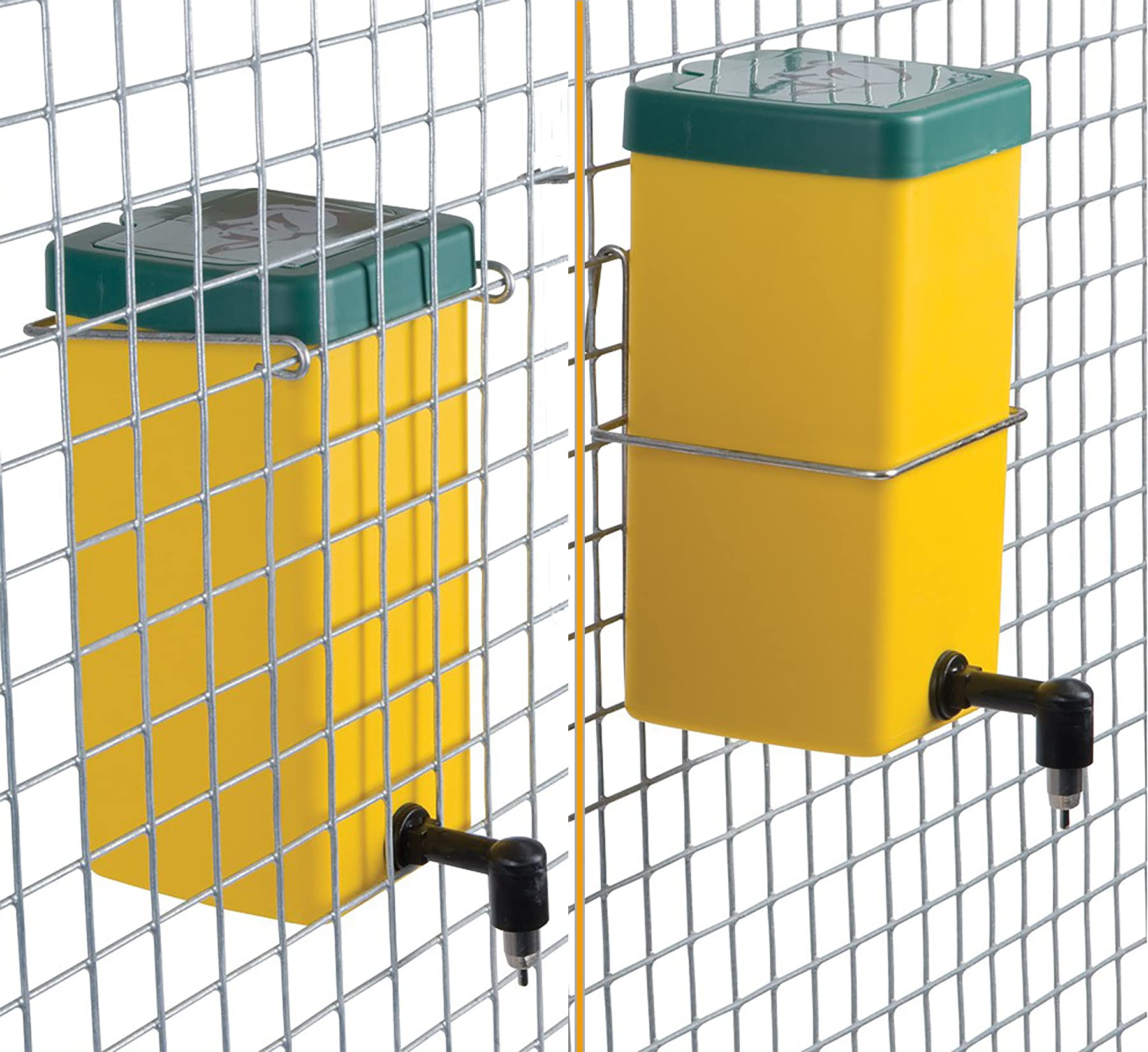 10 coniglio abbeveratoio Borraccia, Roditore abbeveratoio 1I, capezzoli Bevitore capezzoli 1L, Giallo