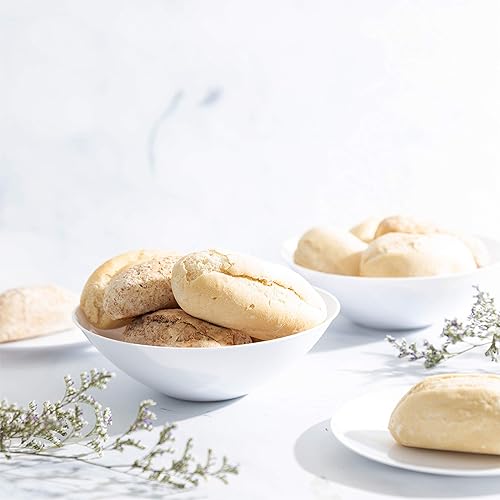 Miniatura 4 de 16 onzas, 40 unidades Tazones de sopa de fiesta orgánicos de plástico blanco Premium pesados elegantes platos desechables