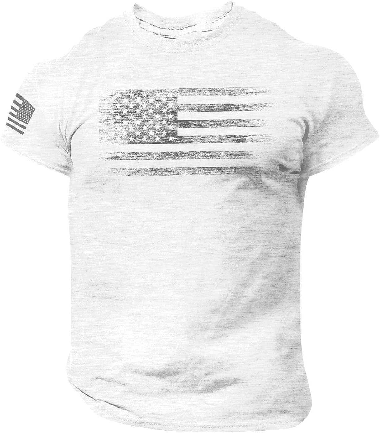RTRDE Men's Tshirts 4th of July American Flag Patriotic T-Shirt Independence Day Graphic Tee Tops Workout Shirts, S-2XL