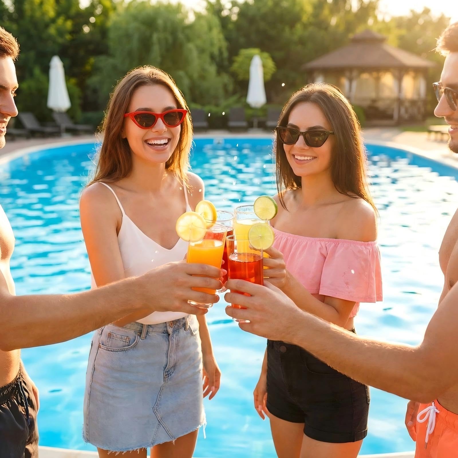 Lot de 12 verres à eau fins - 500 ml - Hauts - Légers - Pour eau, jus, cocktails, mojito, whisky