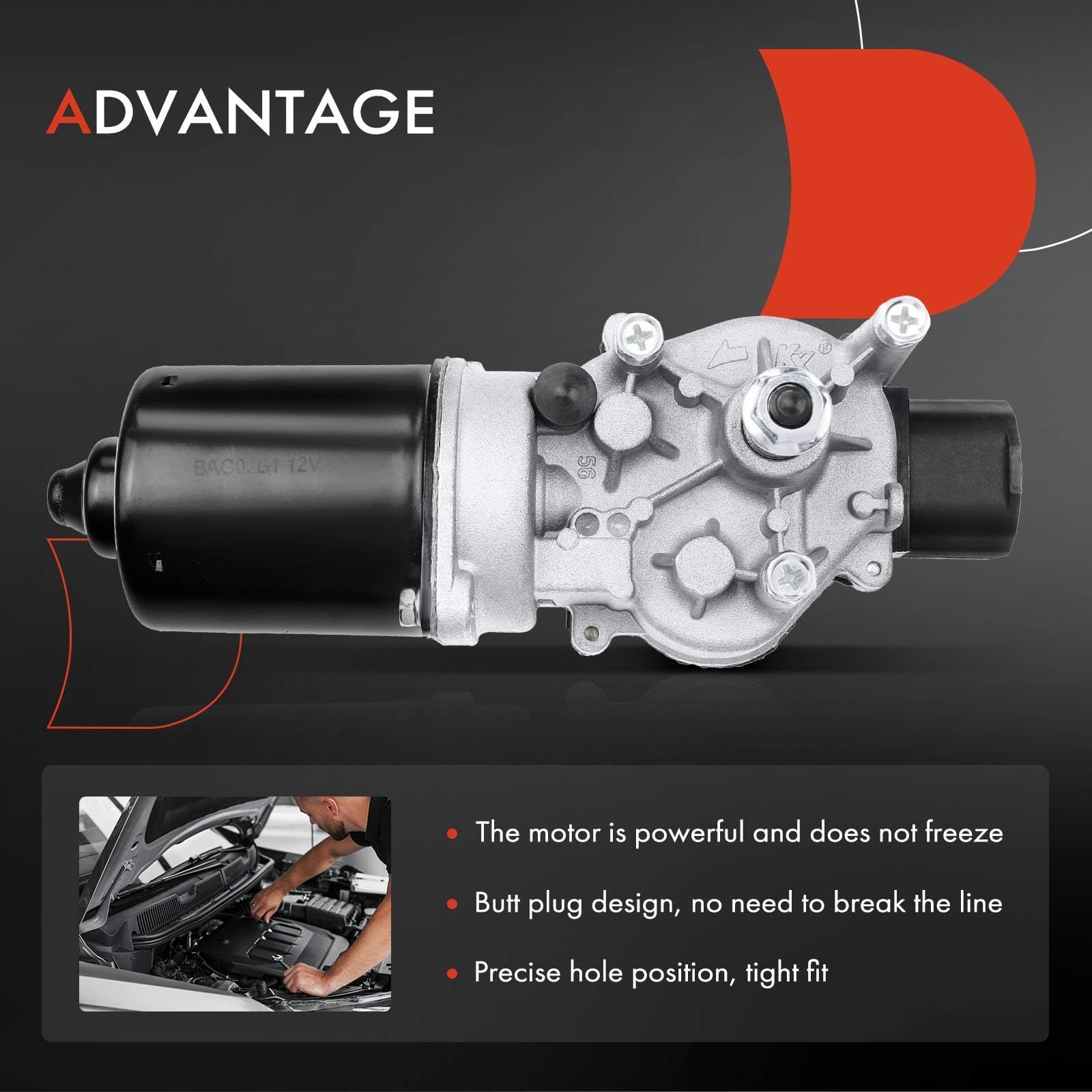 A-Premium フロントワイパーモーター Honda Accord 2003-2007 Pilot