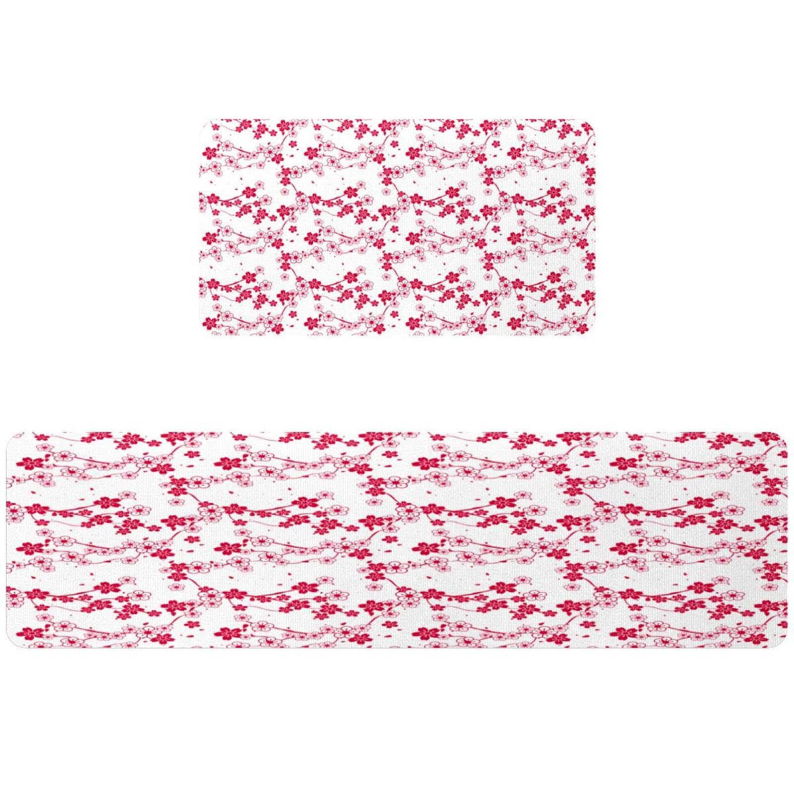 Alfombrilla de cocina antideslizante VAPOKF, juego de 2 alfombras lavables súper absorbentes