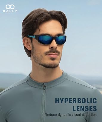Sunglasses Men Polarized Mens Sunglasses, Wrap Around Sports Sun Glasses for Cycling Running with UV400 Protection