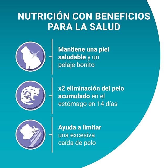 Foto 3 de 6 de Purina ONE Bifensis pienso gato Bolas de Pelo Pollo 8x800 g
